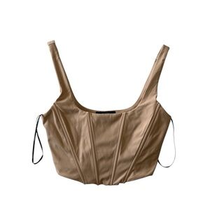 Forever 21 Beige Corset Crop Top